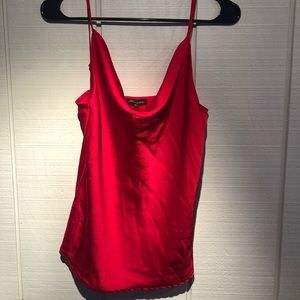 Red Scallop Neck Tank